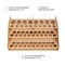 Craft Paint & Brush Organizer Rack, Holds up to 60 Bottles (52 1-inch and 8 1.47-inch) and 22 brushes - 14 x 8 Inches, Wood Finish, Light brown, 14.1 x 9.6 x 4.3